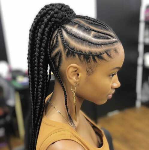 Cornrows with Natural Hair