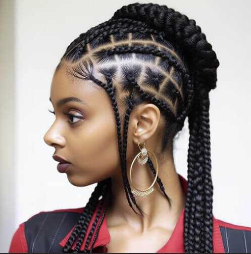 Cornrows with Natural Hair