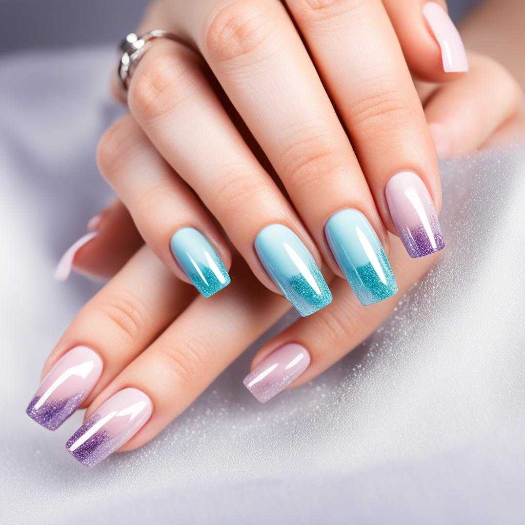 acrylic manicure short nails