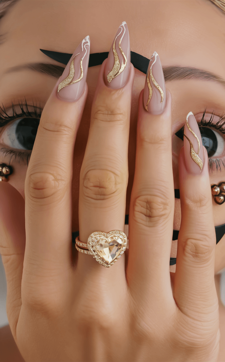 Greek Goddess Nails Pink Designs | 2024 Trends