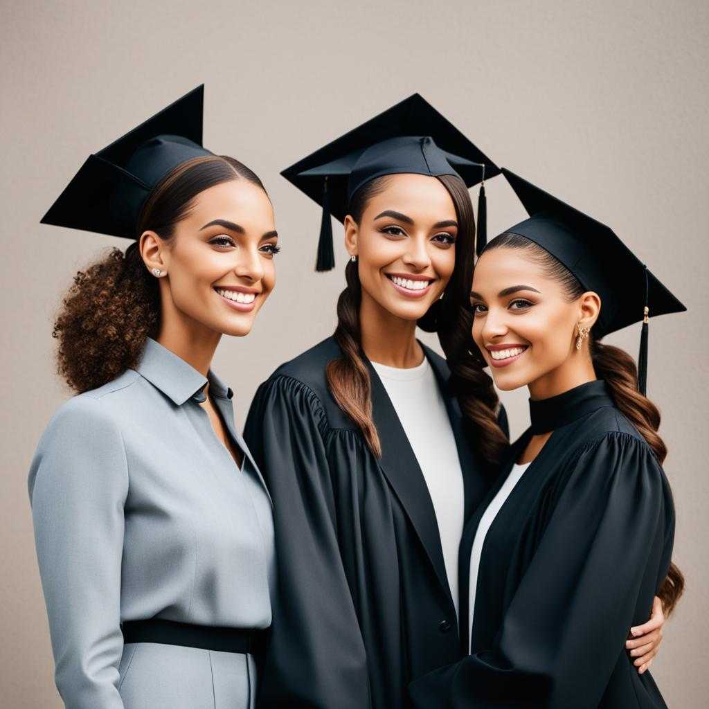 graduation hairstyles with cap black