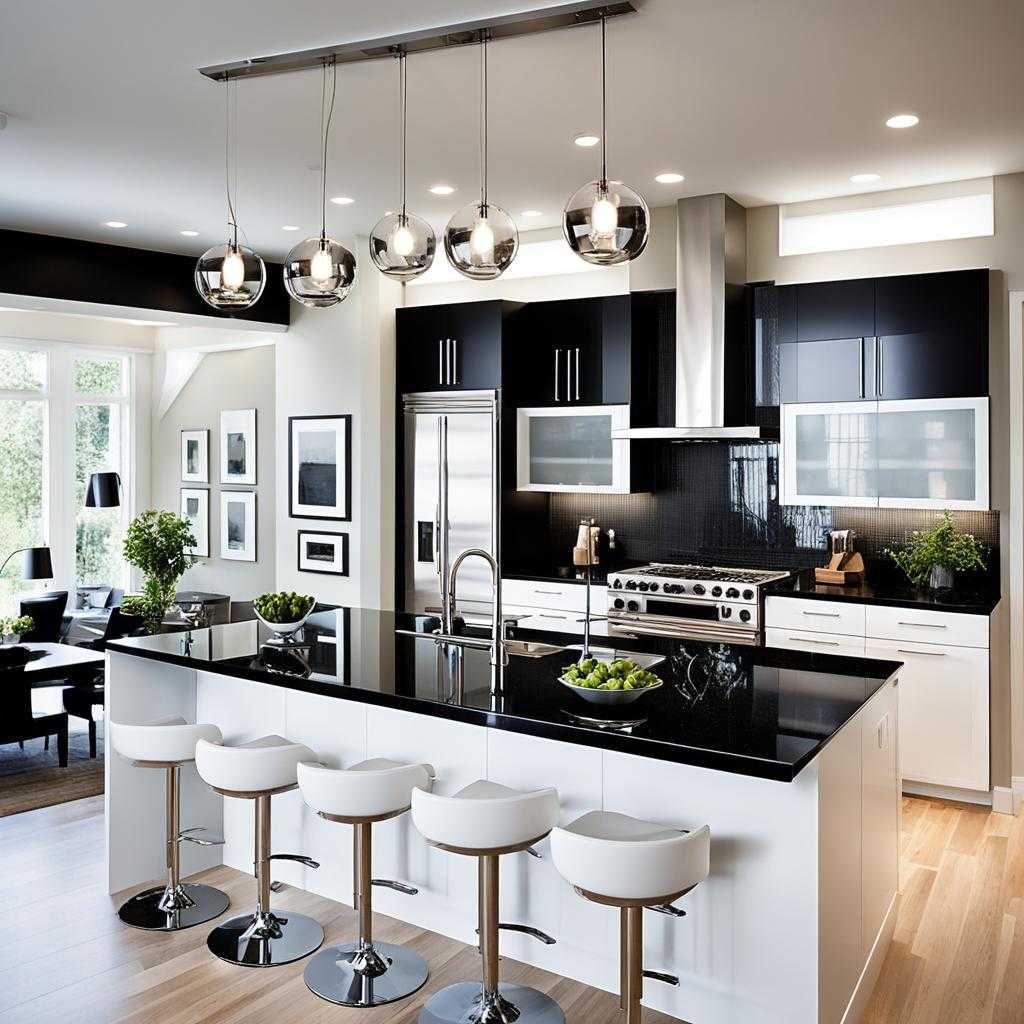 kitchen ideas with black countertops