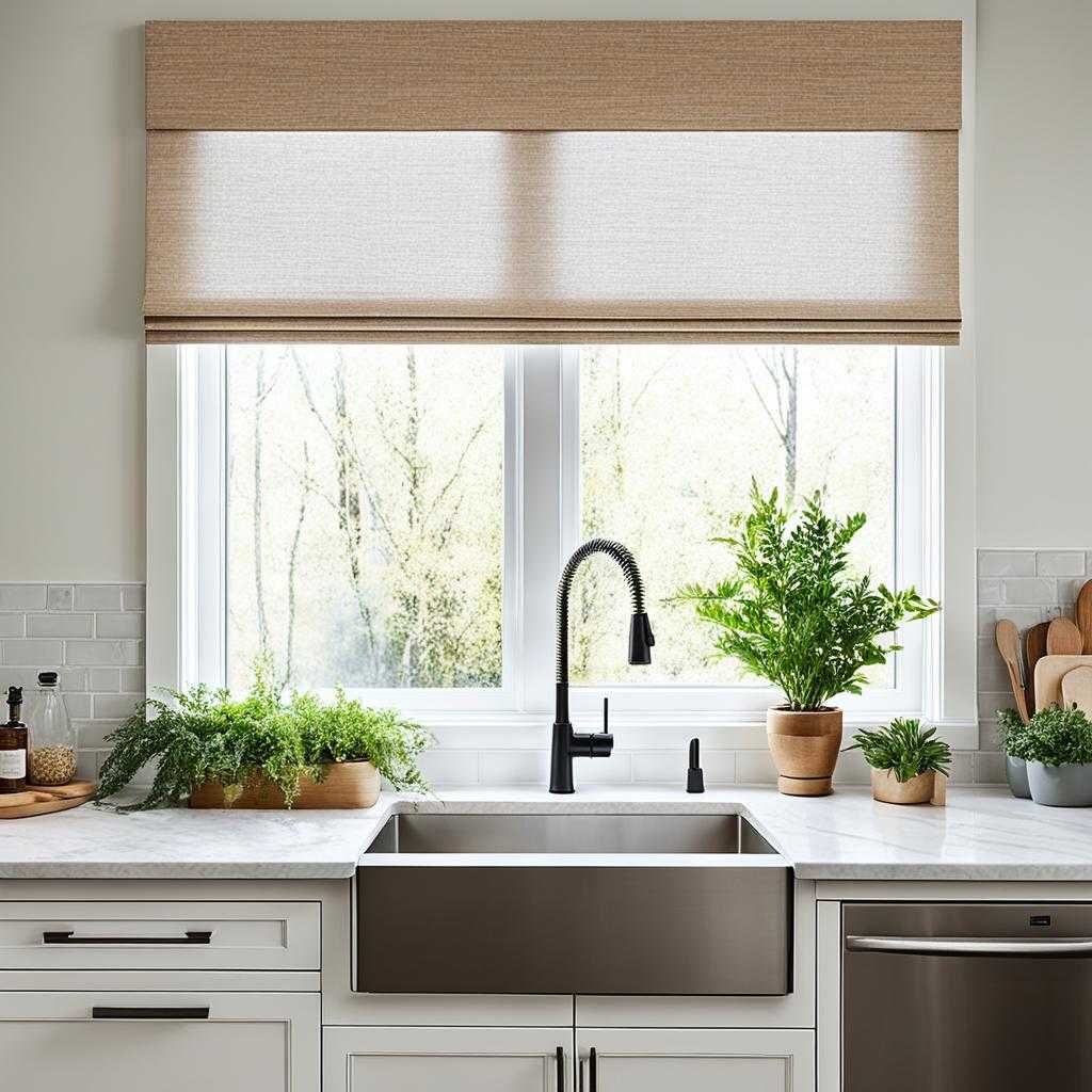 kitchen window treatments small spaces