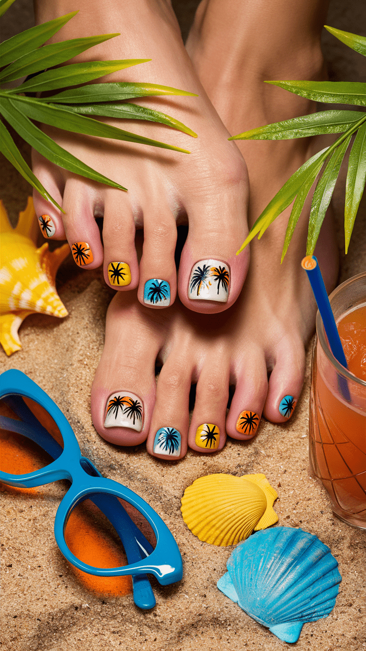 summer toe nails