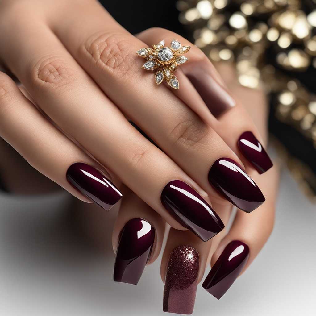 Maroon Manicures