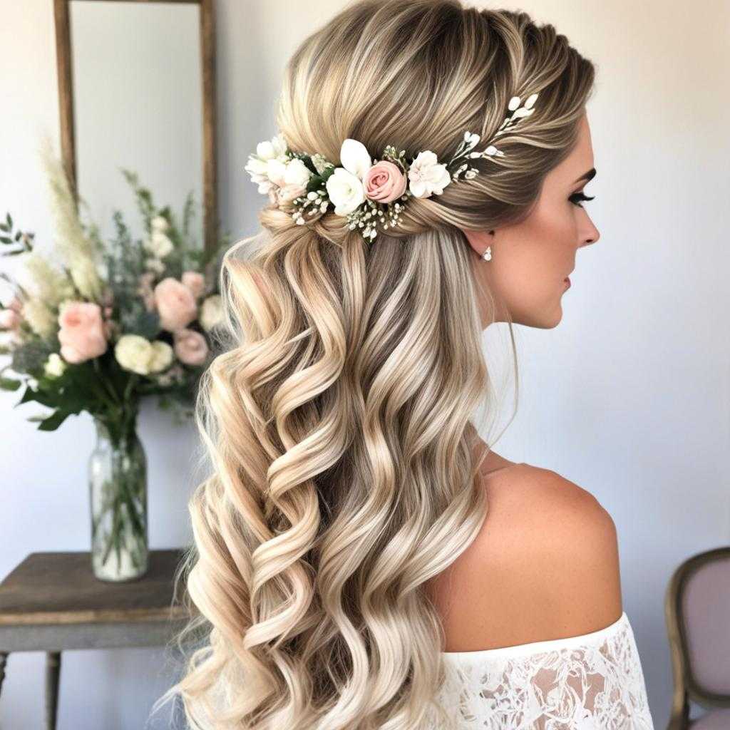 half up half down wedding hairstyles