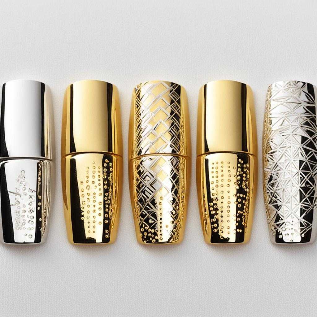 metallic nail design