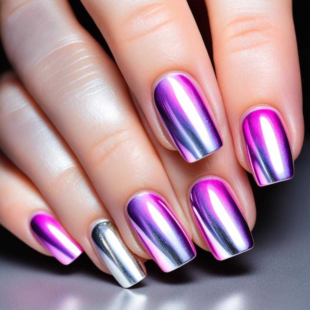 nail art metallic rose