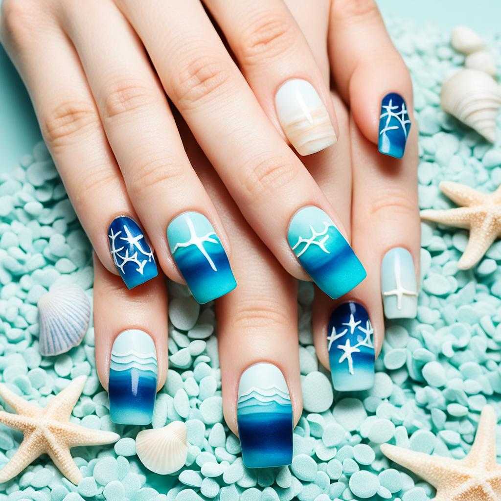 ocean-inspired nail art