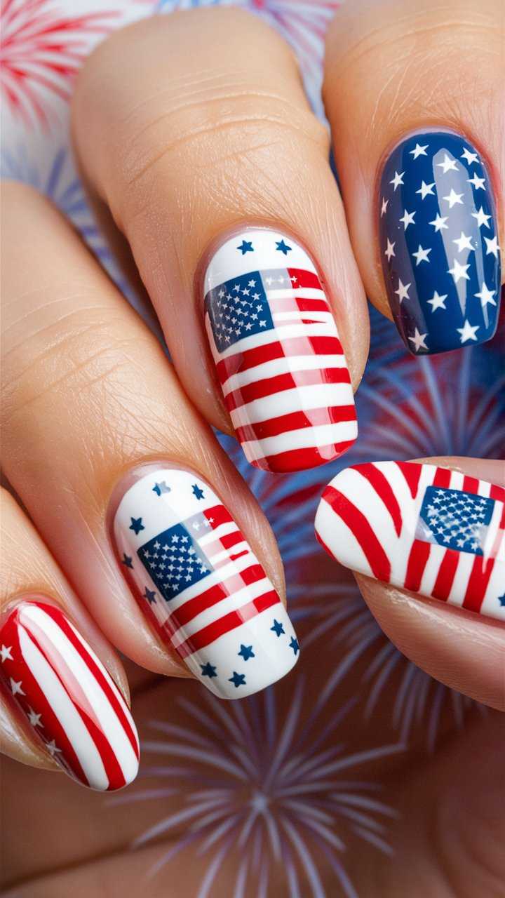 fourth of july nails