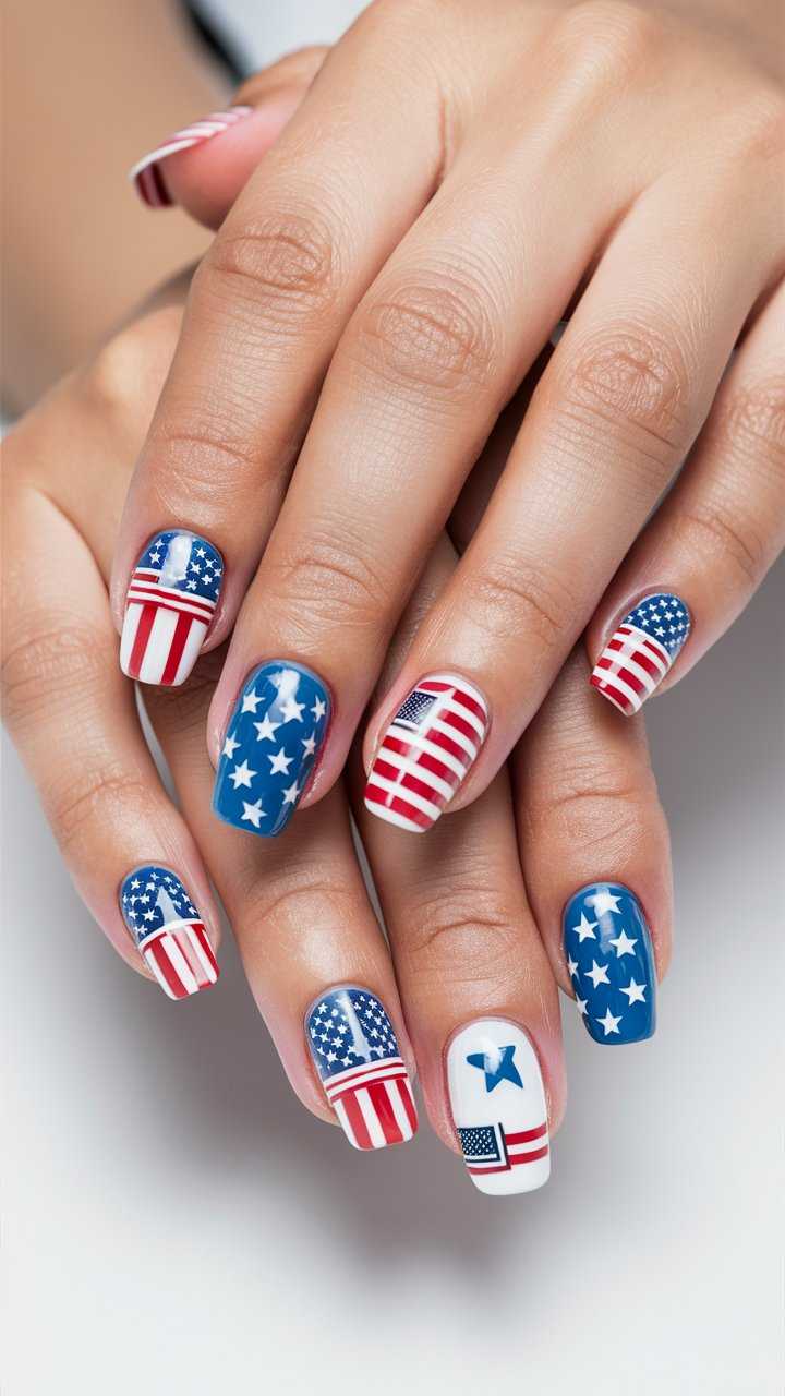 fourth of july nails