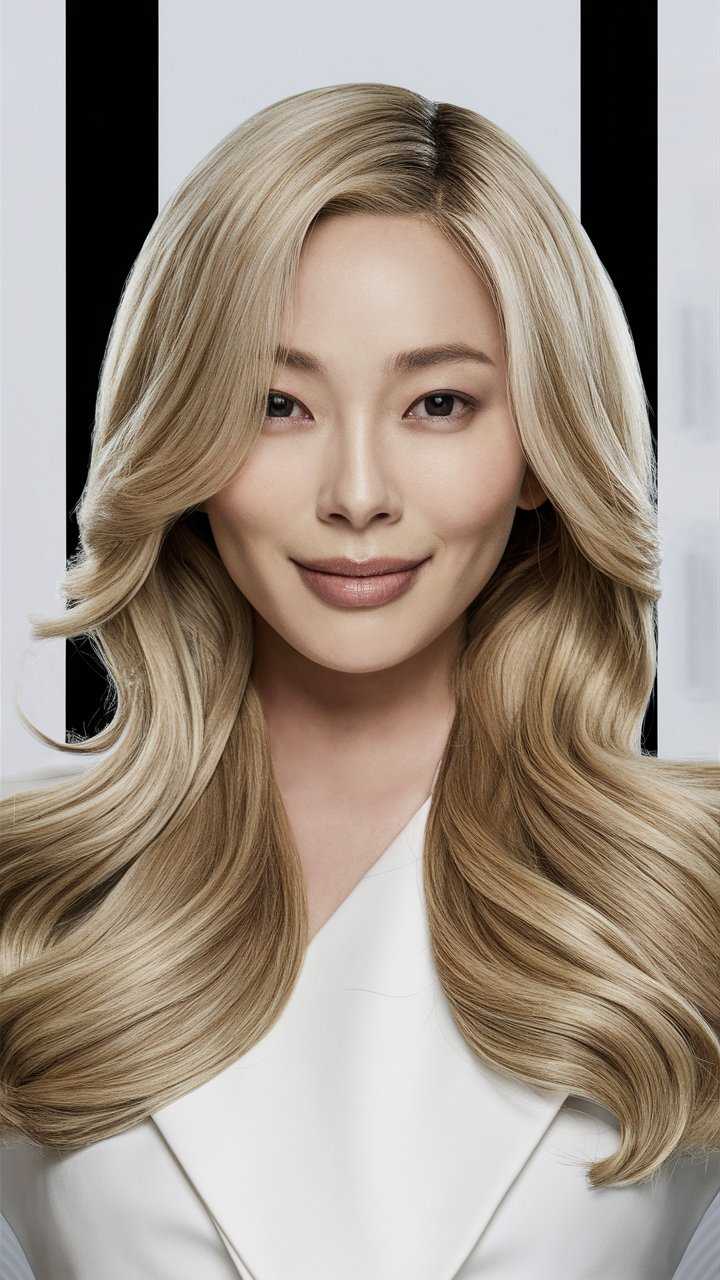 blonde hair korean