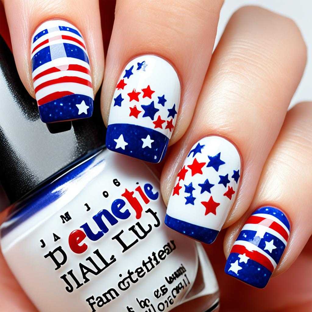 4th of July nail art