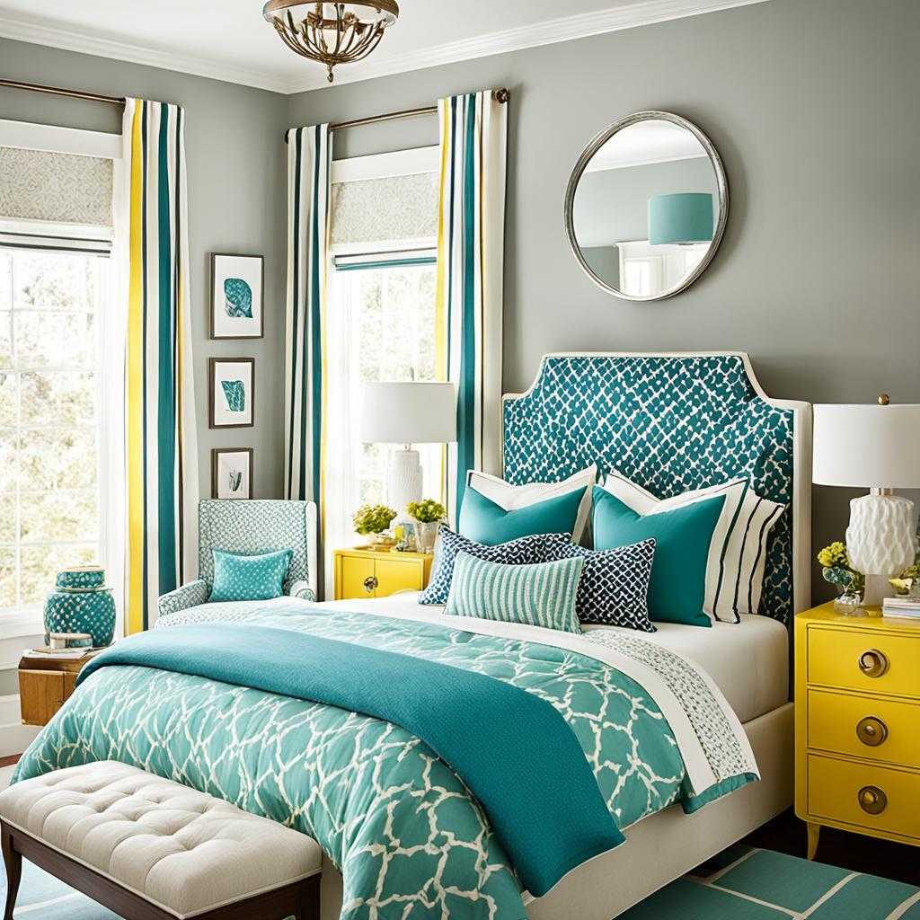 Cohesive colorful bedroom designs