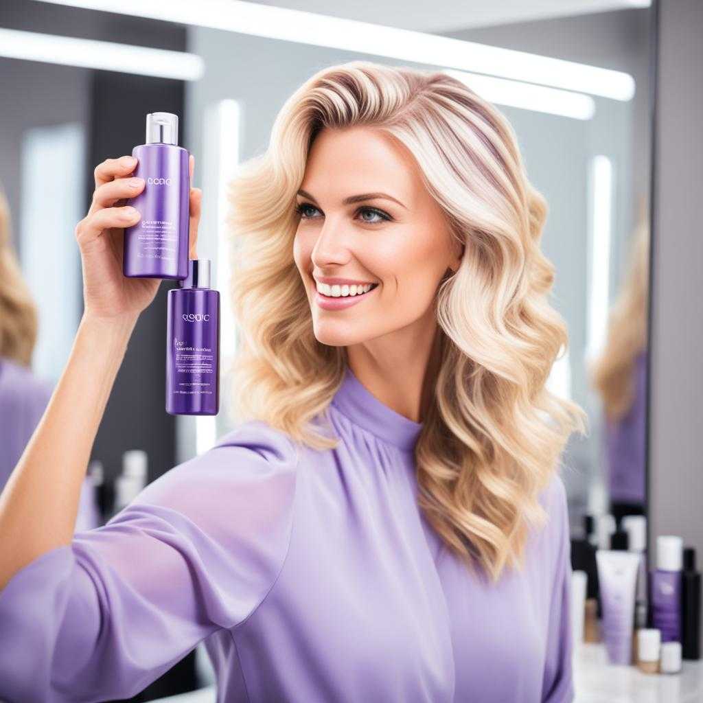 Maintaining blonde hair color with hair products