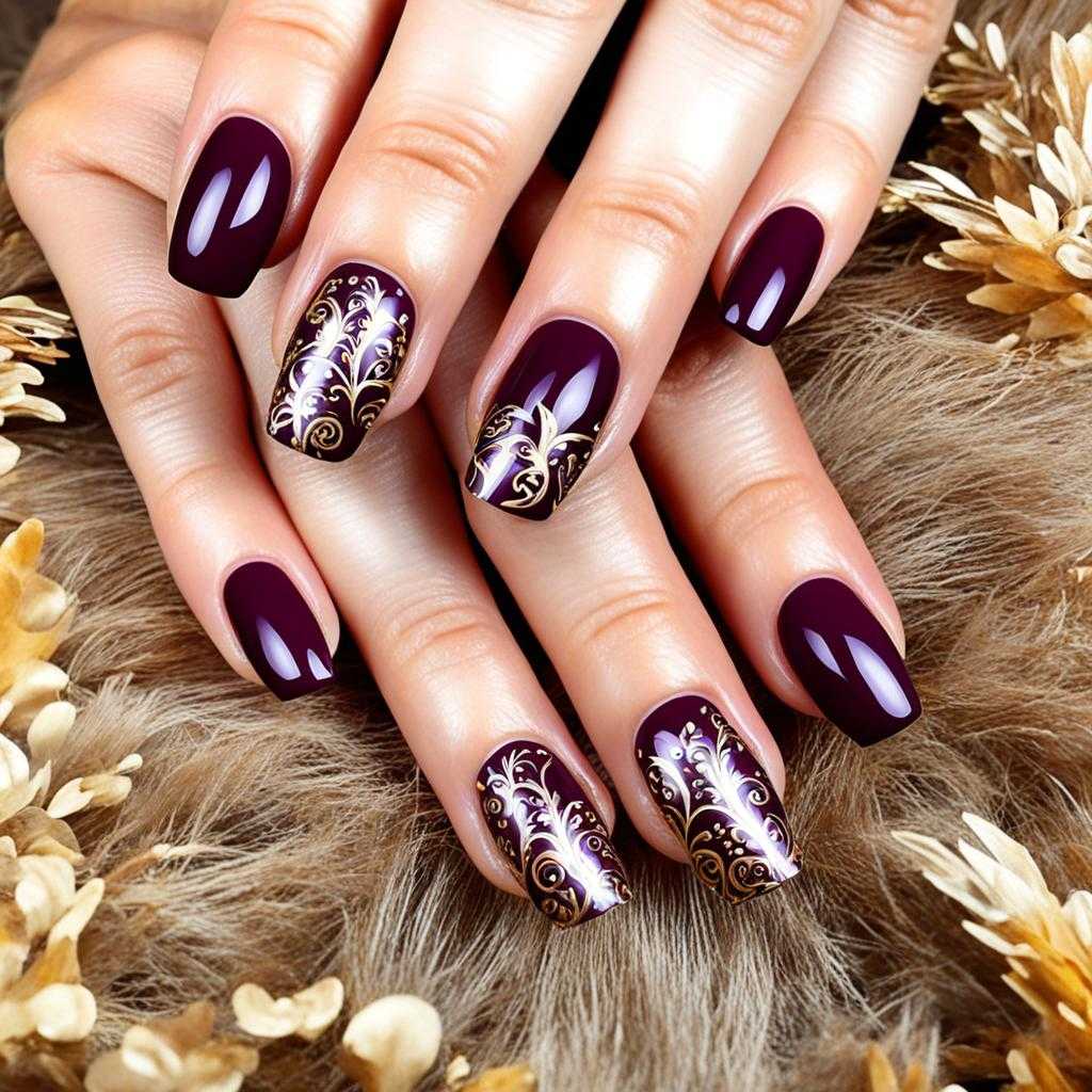 autumn acrylic nails