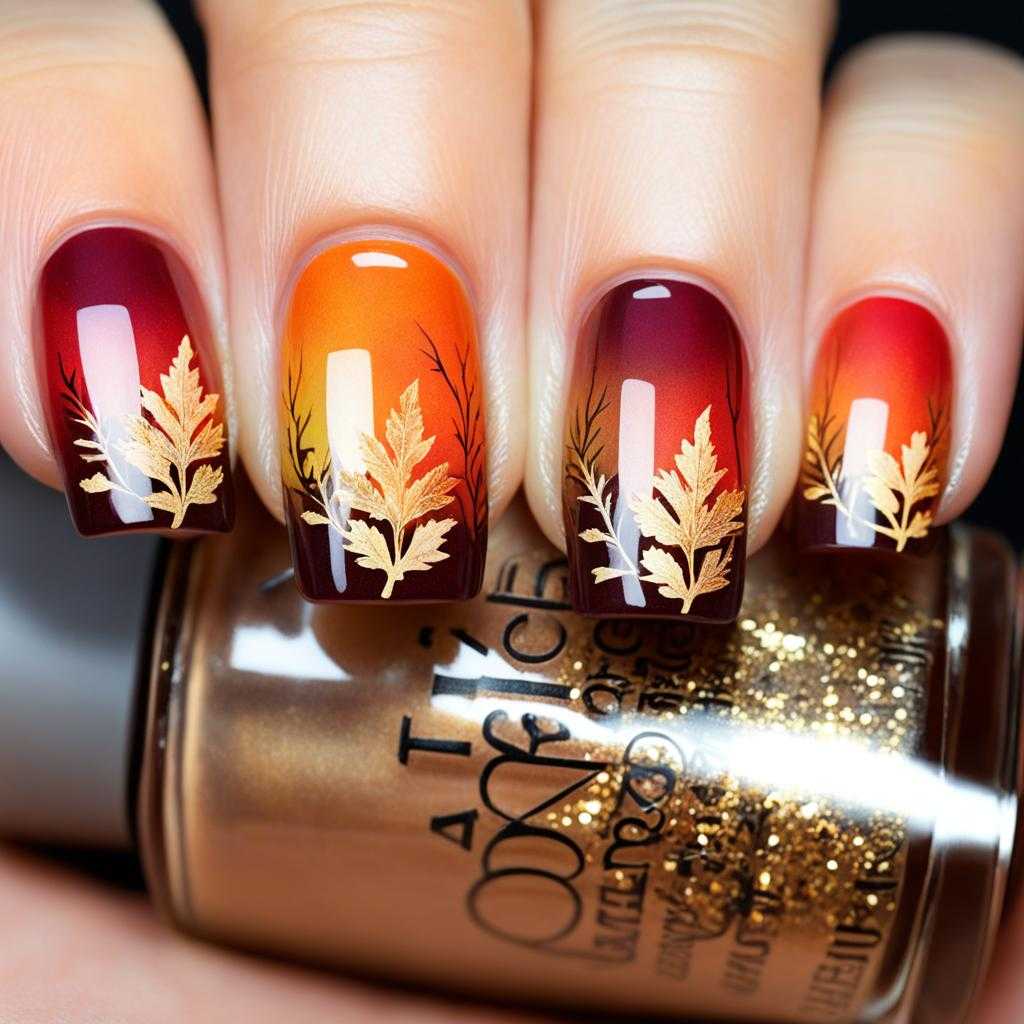 autumn leaf nails