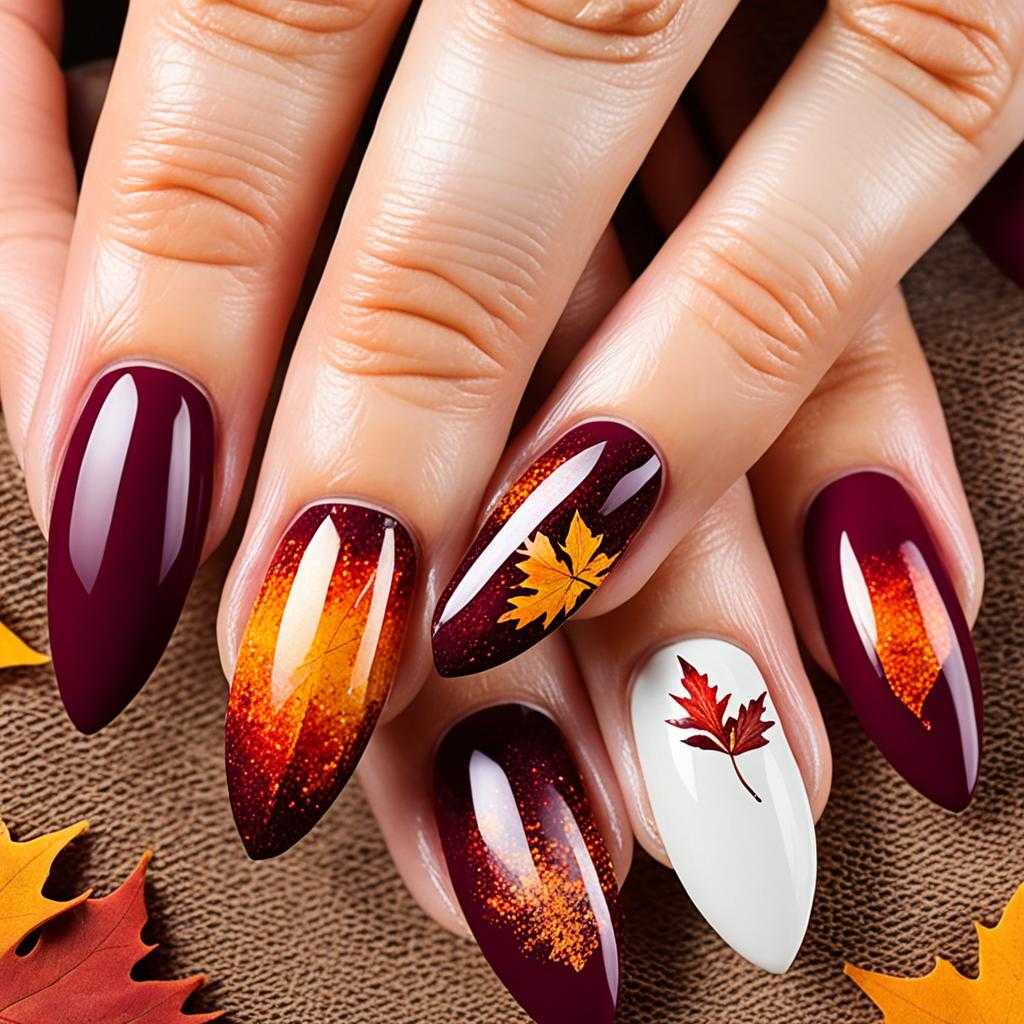 autumn nails acrylic