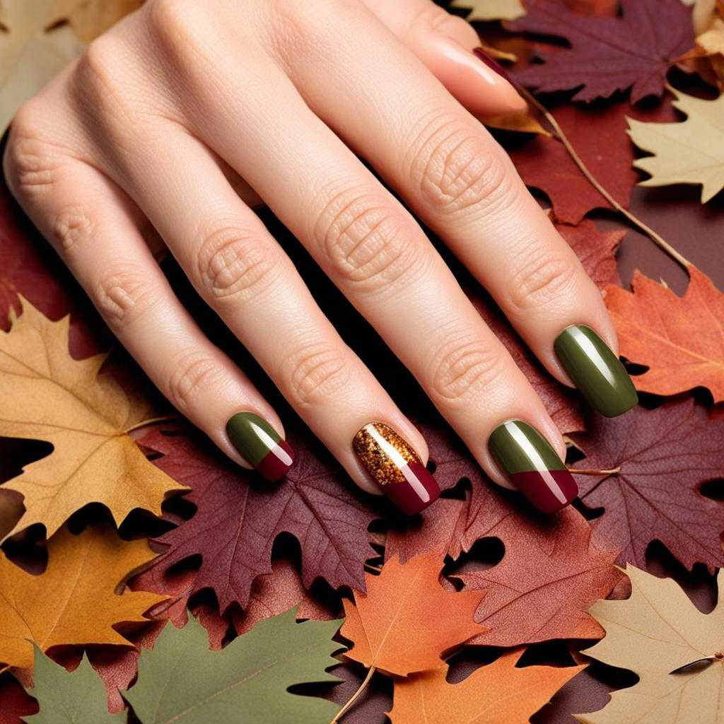 autumn nails short