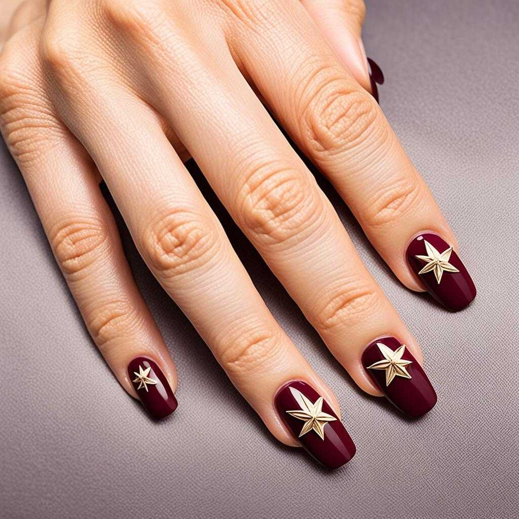 delicate star nail art