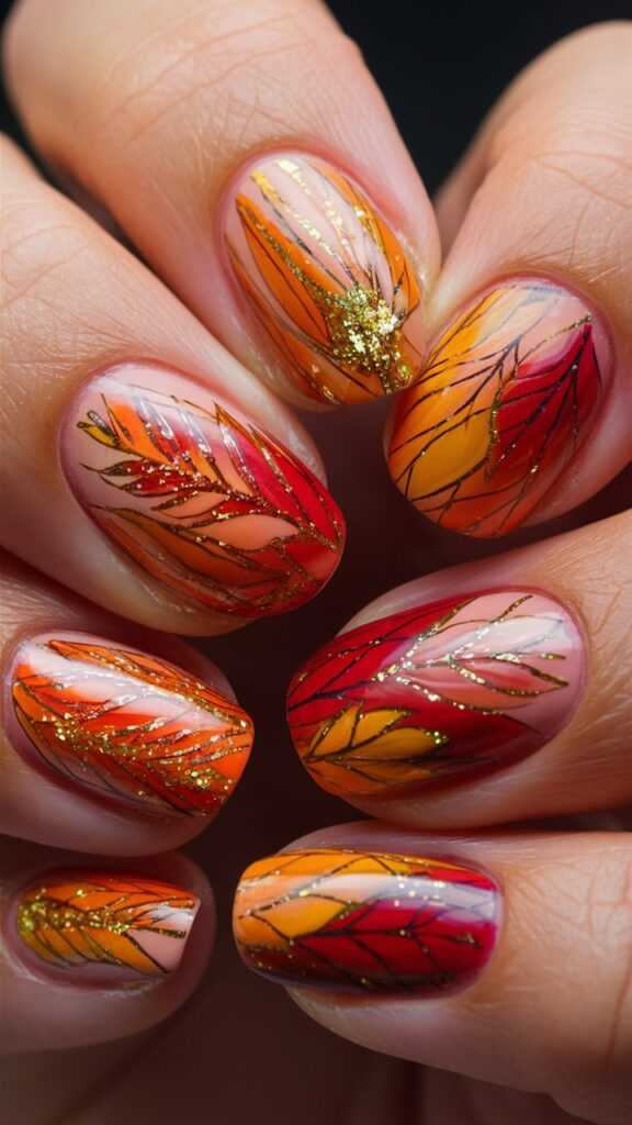 Fall Acrylic Nails