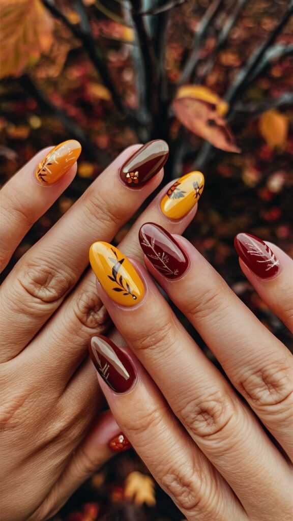 Fall Acrylic Nails