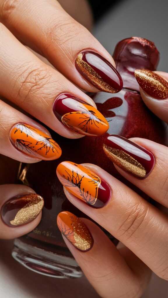 Fall Acrylic Nails